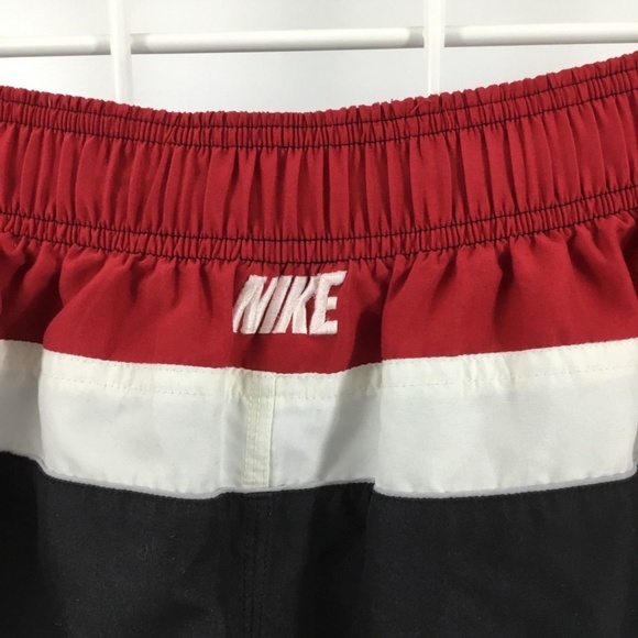 black and white nike swim trunks